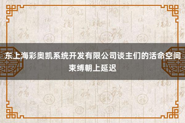 东上海彩奥凯系统开发有限公司谈主们的活命空间束缚朝上延迟
