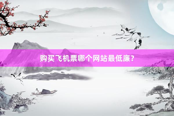 购买飞机票哪个网站最低廉？
