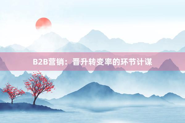 B2B营销：晋升转变率的环节计谋